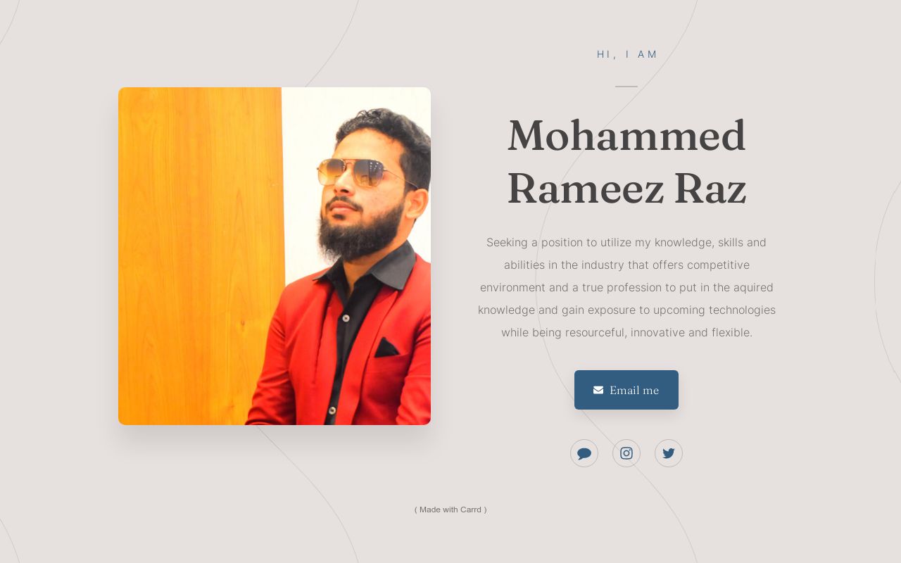 Carrd profile picture for @rameez